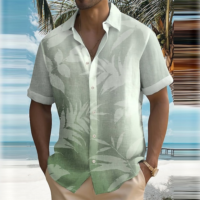 Men's Shirt Summer Hawaiian Shirt Coconut Tree Graphic Prints Turndown ...