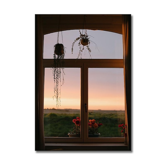  Landscape Wall Art Canvas The Window Modern Art Landscape Home Decoration Décor Rolled Canvas No Frame Unframed