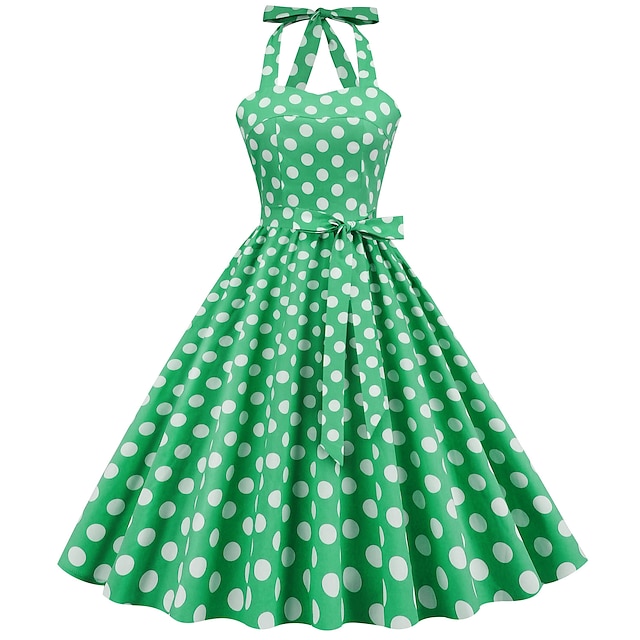 50s A-Line Dress Retro Vintage 1950s Cocktail Dress Dailywear Dress ...