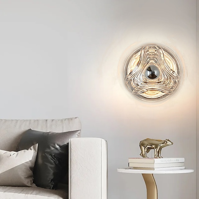  lightinthebox led væglampe rundt design læselampe glas sengeborde væglamper 5w varm hvid til entre soveværelse trapper hoteller