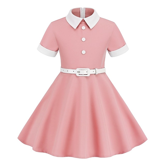  retro vintage swingové šaty z 50. let 20. století dívčí ležérní denní dětské šaty