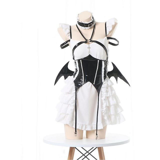  Inspireret af Cosplay Tjenestepige Kostumer Anime Cosplay Kostumer Japansk Maskerade Cosplay jakkesæt Kjoler Kjole Kostume Til Dame Pige