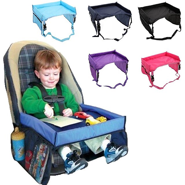 Kids Car Seat Travel Tray Children Play Snack Draw Seat Organizer Portable Waterproof Baby Car