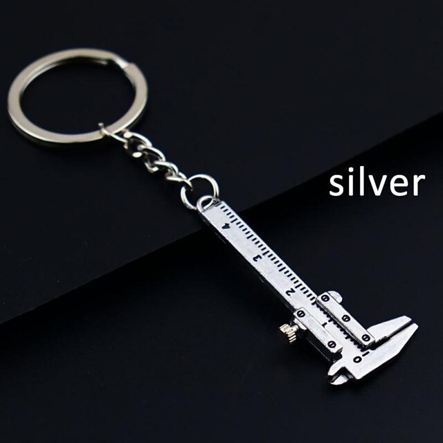 1pc Portable Mini Caliper Tools Key Ring Alloy Vernier Caliper Key