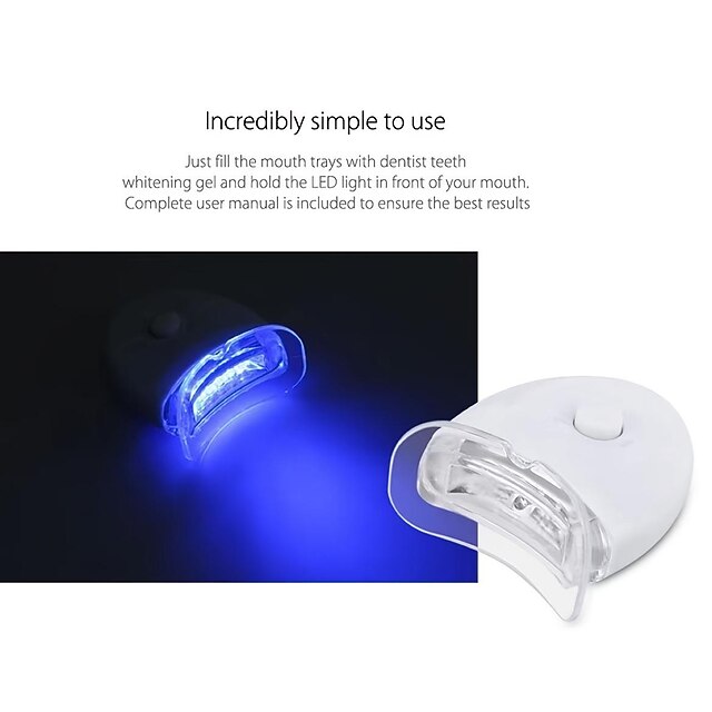 أداة تبييض الأسنان LED ، أداة ضوء العناية بالفم المحمولة القابلة لإعادة الشحن بالضوء الأزرق ، أداة تبييض الأسنان الكهربائية ، أداة العناية بالفم الخفيفة LED الصغيرة ، لتغطية وتبييض البقع الناتجة عن القهوة والشاي والنبيذ وتدخين السجائر