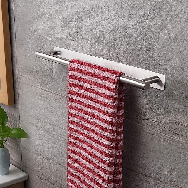  Porte-serviettes en acier inoxydable 304 poinçonnage gratuit porte-serviettes de salle de bain porte-serviettes porte-serviettes porte-serviettes tige unique