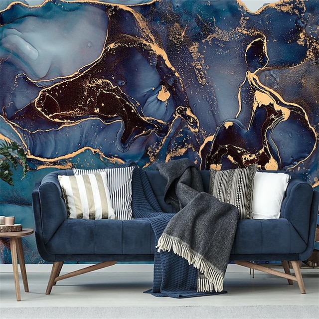  Fototapet din marmură abstractă tapet de acoperire a peretelui din marmură albastră autocolant decojit și lipit material detașabil pvc/vinil autoadeziv/adeziv necesar decor de perete pentru living