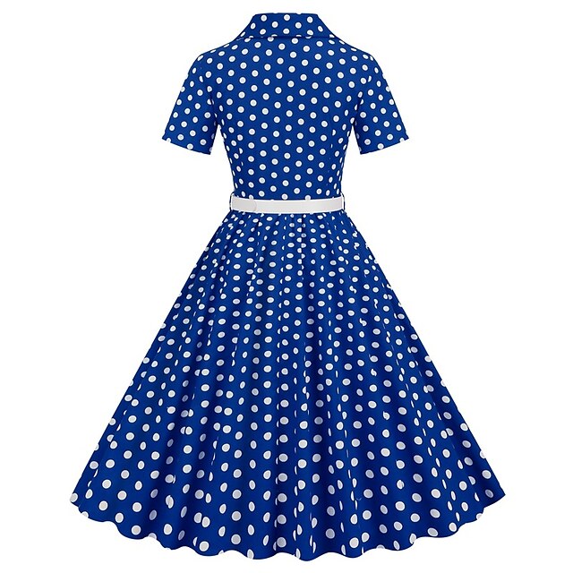 50s A-Line Dress Retro Vintage 1950s Cocktail Dress Dailywear Dress ...