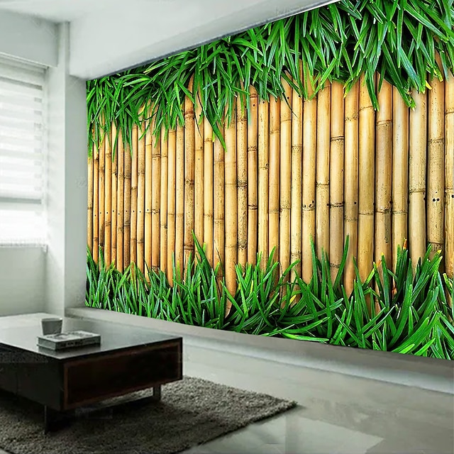  Hermoso tapiz de pared de bambú, decoración de fondo, arte de la pared, manteles, colcha, manta de picnic, tapices de playa, colorido dormitorio, salón, dormitorio, sala de estar, colgante