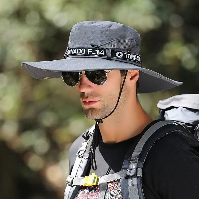 Men's Bucket Hat Sun Hat Fishing Hat Boonie hat Hiking Hat Black Navy