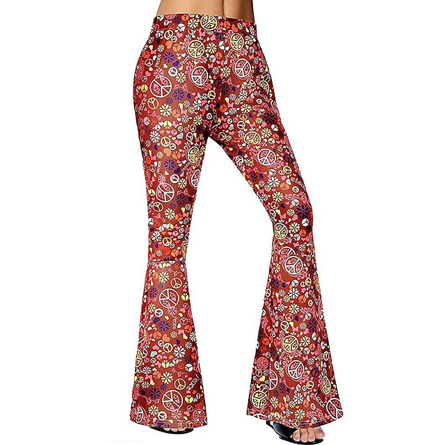 Retro Vintage Hippie 1970s Disco Cosplay Costume Bell Bottom Pants ...