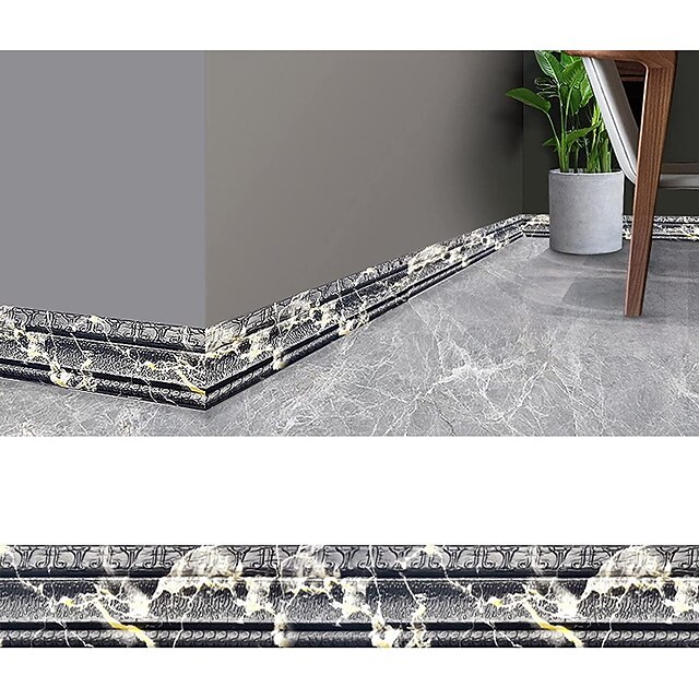 3d marmurowa tapeta granica talii listwa przypodłogowa skórka i kij