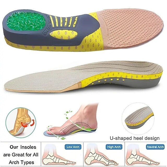  hård men hjälpsam 1 par eva tpe ortossulor för plattfots fotvalvsstöd korrigering fotvård för ortopediska innersulor skor inlägg