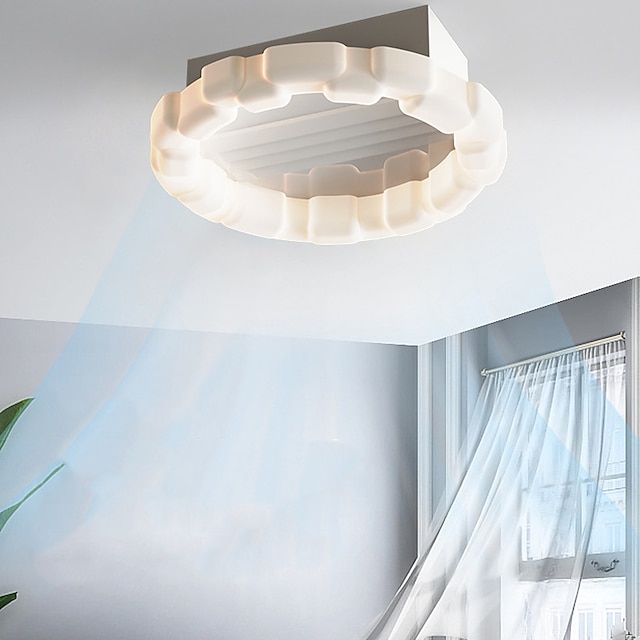  ventilateurs de plafond avec lumières encastrés ventilateur de plafond intérieur à profil bas, ventilateurs de plafond sans lame à intensité variable de 19,5 
