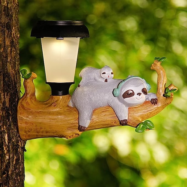  Solar Squirrel Sloth Lamp Hanging Lamp Imitation Animal Model Lamp Garden Garden Garden Decorative Lamp 1 set