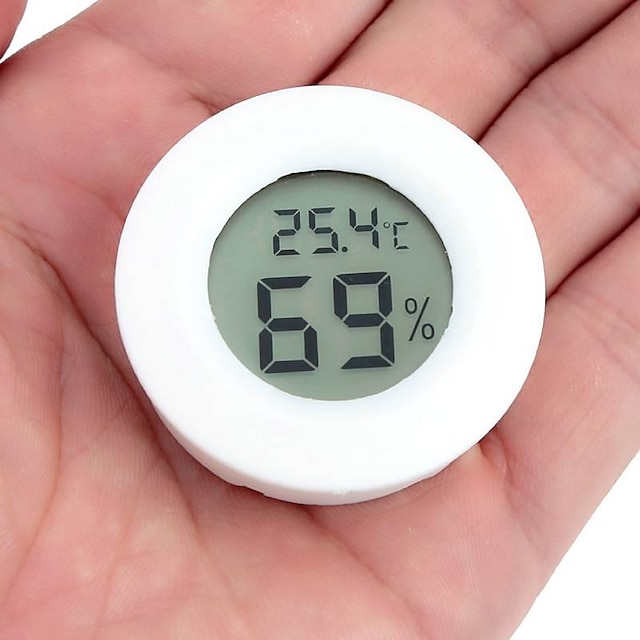  50~70°c/-58~158°f mini higrômetro de termômetro embutido, pequeno medidor eletrônico digital de umidade de temperatura com display lcd para humidores, estufa, jardim, adega, geladeira