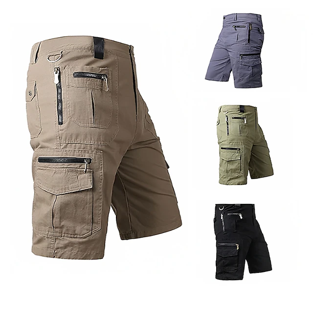 Men's Cargo Shorts Tactical Work Shorts Hiking Shorts Zipper Pocket ...
