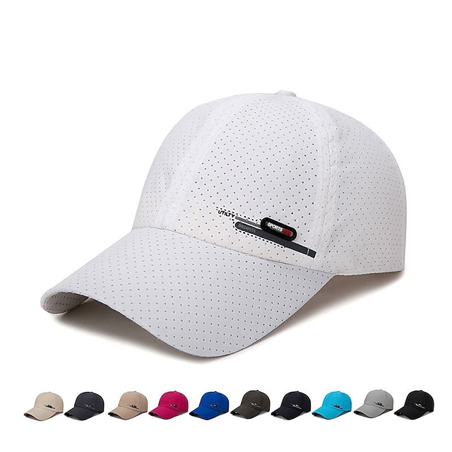  Men's Women's Baseball Cap Baseball Hat Dark Grey Black Solid Colored UV Sun Protection Breathable