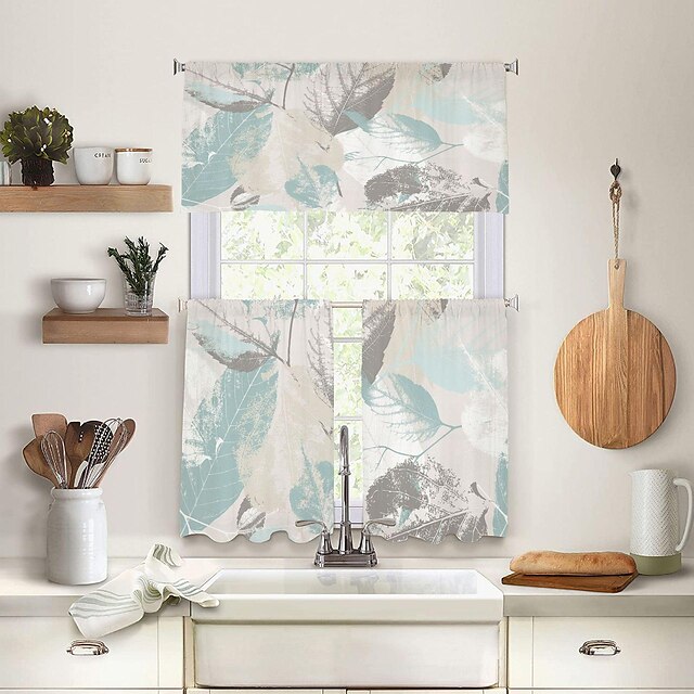 Kitchen Curtains Window Valance Curtains, Short Cafe Curtains Farmhouse ...