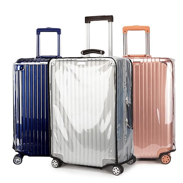  Transparenter PVC-Trolley-Koffer, Koffer-Schutzhülle, Reisekoffer-Hülle, Ledertasche, Staubschutzhülle, universell, verschleißfest