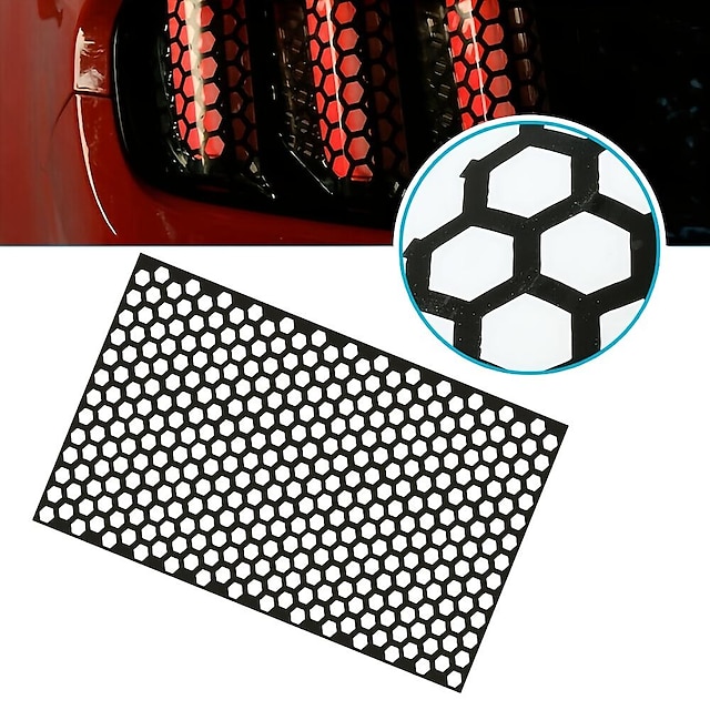  StarFire Car honeycomb shape car stickers rear tail light modification personalized rear tail light cover film