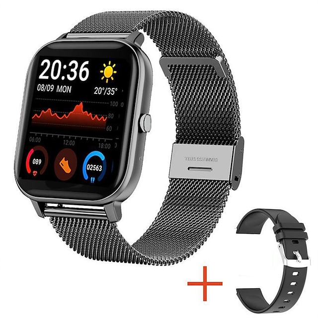  H10 Smart Watch 1.69 inch Smartur Bluetooth Skridtæller Samtalepåmindelse Aktivitetstracker Kompatibel med Android iOS Dame Herre Lang Standby Handsfree opkald Vandtæt IP 67 38 mm urkasse