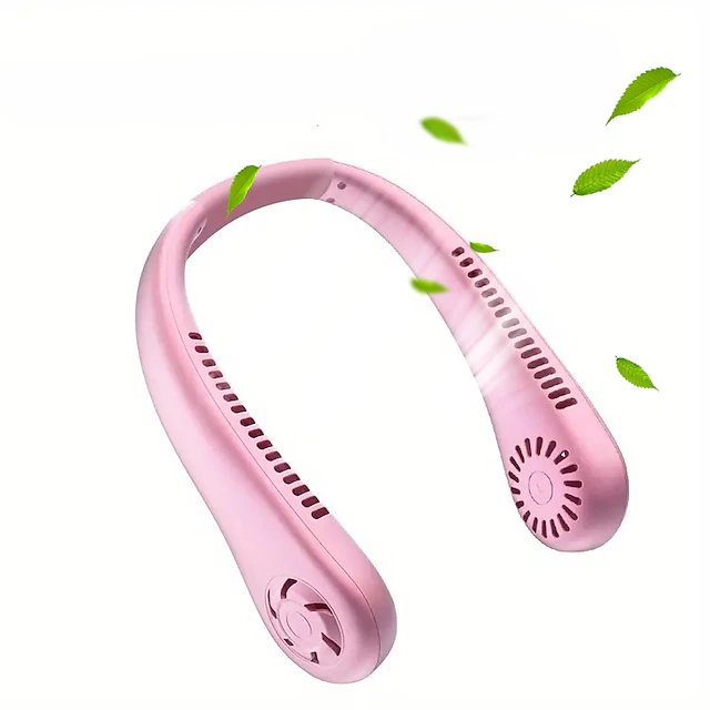 Hands-Free Hanging Neck Fan – Leafless USB Powered Portable Fan with ...