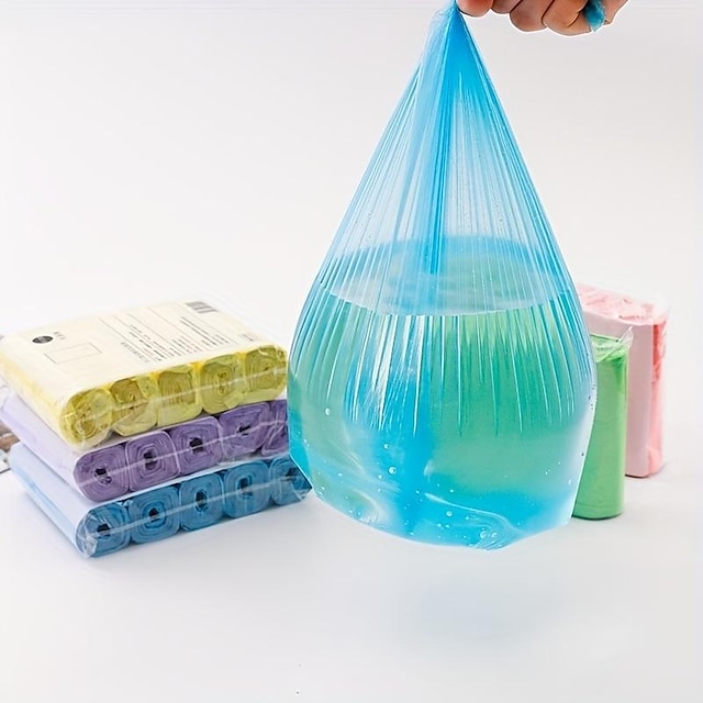 5 Rolls/pack Total 75pcs 4 Gallon Bathroom Small Trash Bag, Disposable Thin  Trash Bag, Pouch Kitchen Storage Small Garbage Bags, Plastic Bag For  Bathroom Kitchen Office Restaurant Cleaning