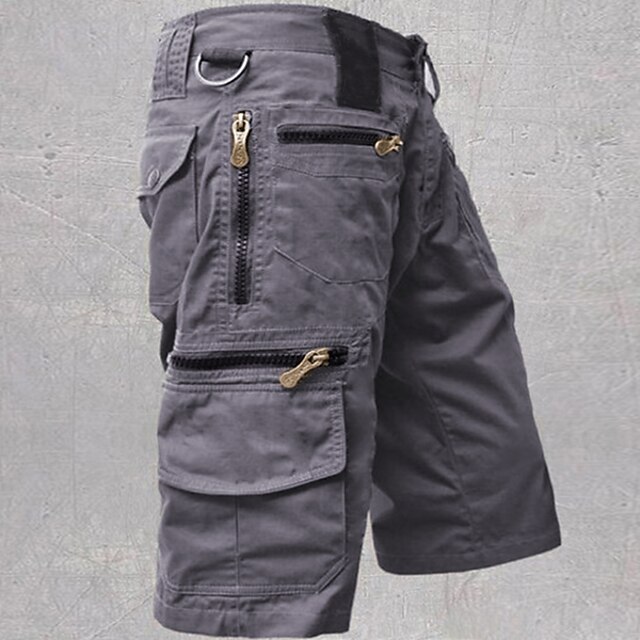 Men's Cargo Shorts Tactical Work Shorts Hiking Shorts Zipper Pocket