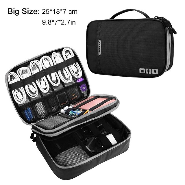 Portable Electronic Accessories Travel case,Cable Organizer Bag Gadget