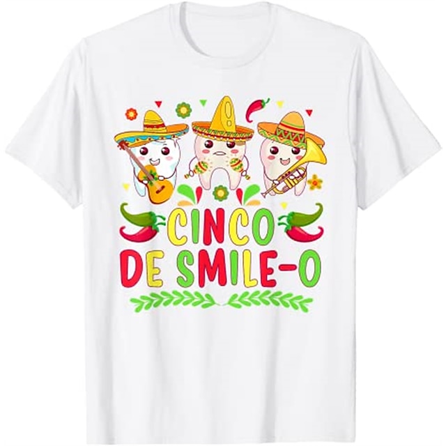  mexican tee cinco de mayo fiesta t-shirt print street style t-shirt για ανδρικά γυναικεία unisex ενηλίκων hot stamping 100% βαμβάκι casual καθημερινά