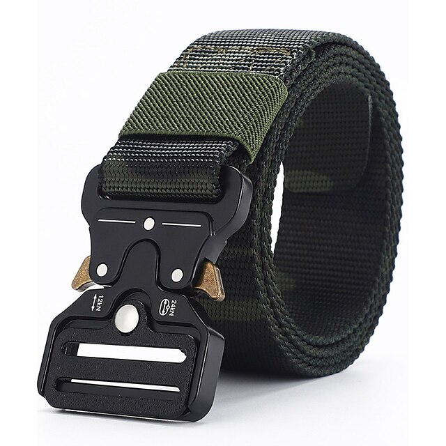  Men's Tactical Belt Nylon Web Work Belt Black Green Canvas Retro Traditional Plain Daily Wear Going out Weekend
