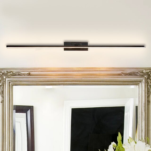  led spejl frontlampe forfængelighed lys dæmpbar 60cm/80cm væglampe akryl 260 grader drejelig til moderne enkelt soveværelse badeværelse gave til familie venner aluminium akryl ip20