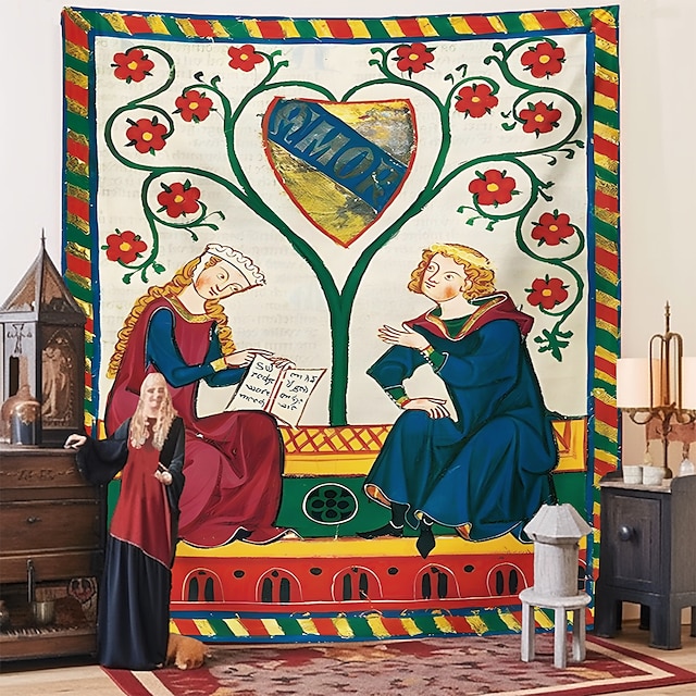  Arazzo Medievale Wall Art Grande Arazzo del Medioevo Muro Decorazione Fotografica Sfondo Coperta Tenda Decorazione Casa Camera da Letto Soggiorno