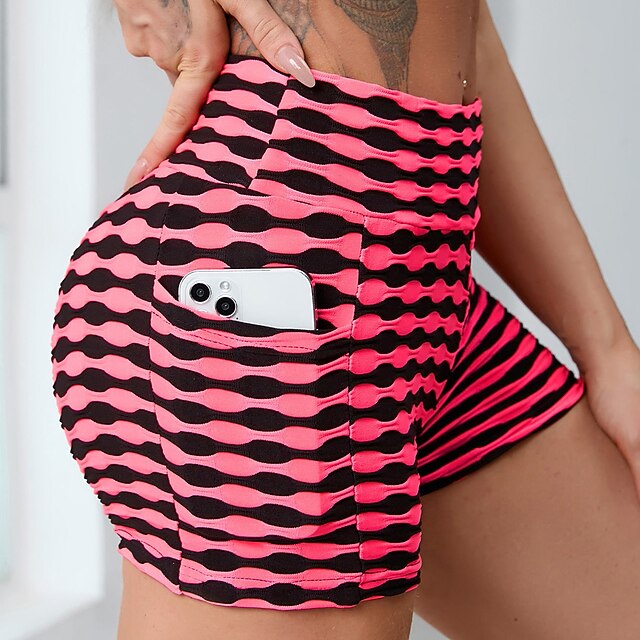 Women's Yoga Shorts Biker Shorts Side Pockets Tummy Control Butt Lift Quick Dry High Waist Yoga