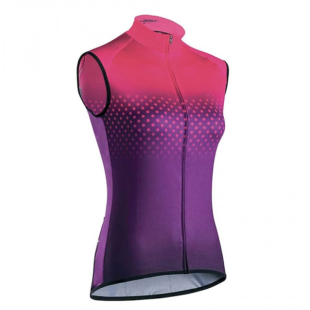  21Grams Women's Cycling Vest Cycling Jersey Sleeveless Bike Vest / Gilet Top with 3 Rear Pockets Mountain Bike MTB Road Bike Cycling Breathable Quick Dry Moisture Wicking Back Pocket Violet Blue