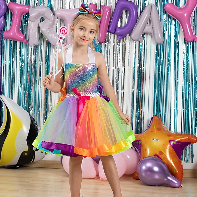 Toddler Girls' Party Dress Sequin Sleeveless Performance Outdoor