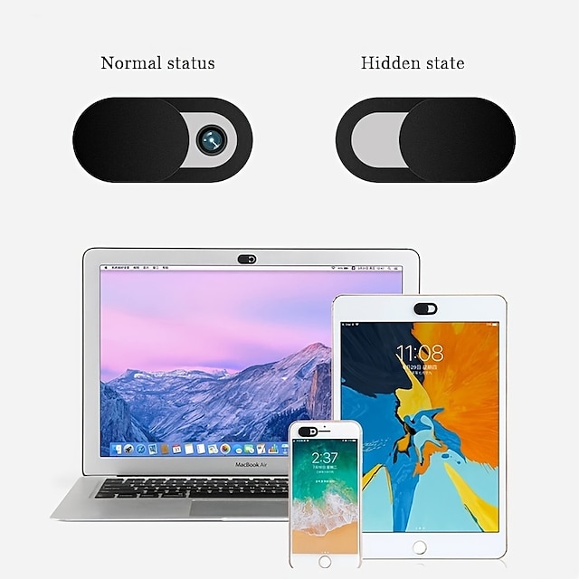  10 stk webcam deksel mobiltelefon plast skyve linser deksel personvern beskyttelse laptop klistremerke for ipad nettbrett kamera lukker