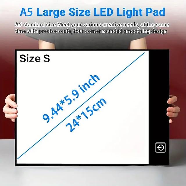 A3/A4/A5 LED Light Pad Artist Light Box Table Tracing Drawing Board Pad  Diamond Painting Embroidery Tools