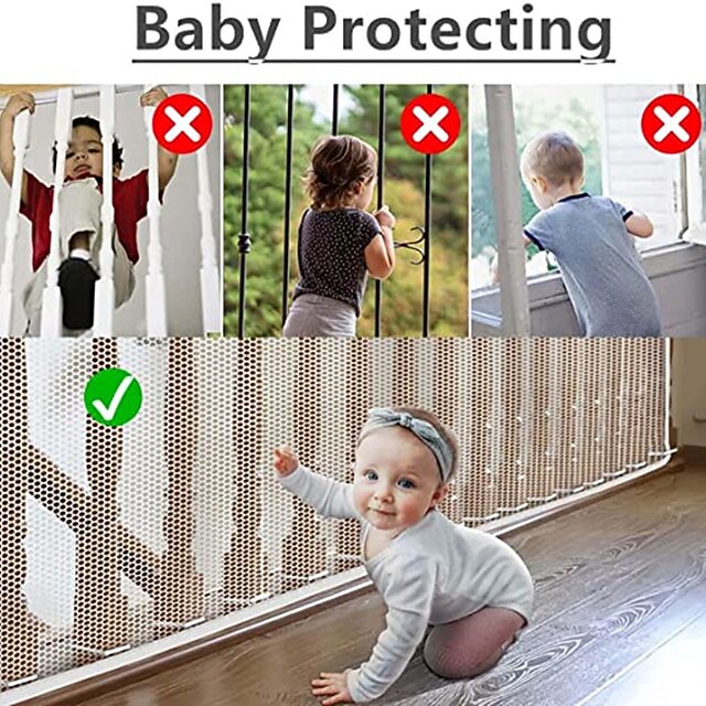 Durable Child Safety Protective Net Multipurpose Bannister Guard Deck