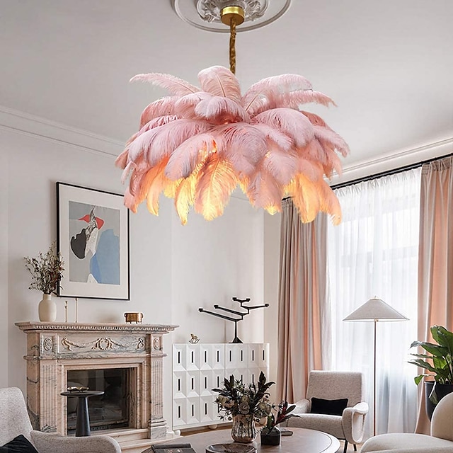  75 cm Lanterne Desgin Lampe suspendue Métal Plaqué Moderne 110-120V 220-240V