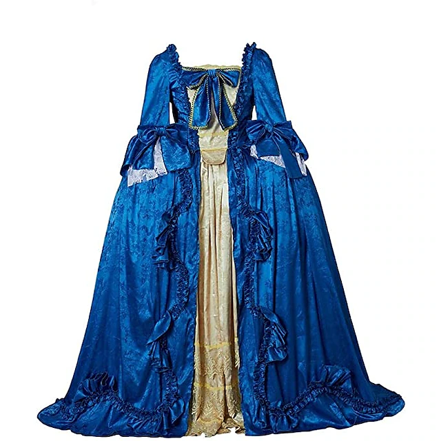 Retro Style Robe Princess Vintage Rococo Victorian Renaissance Princess Colonial Period Prom ...