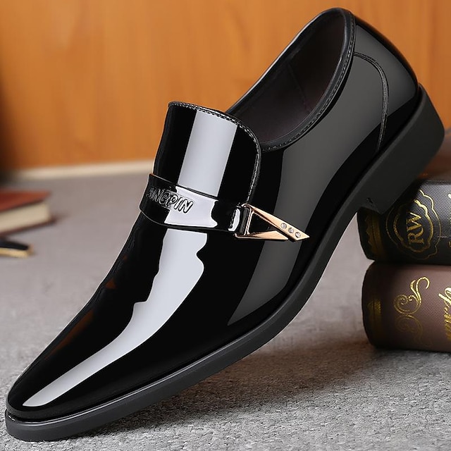  Men's Loafers & Slip-Ons Leather Loafers Business Casual Outdoor Daily PU Breathable Loafer Black Brown Spring Fall