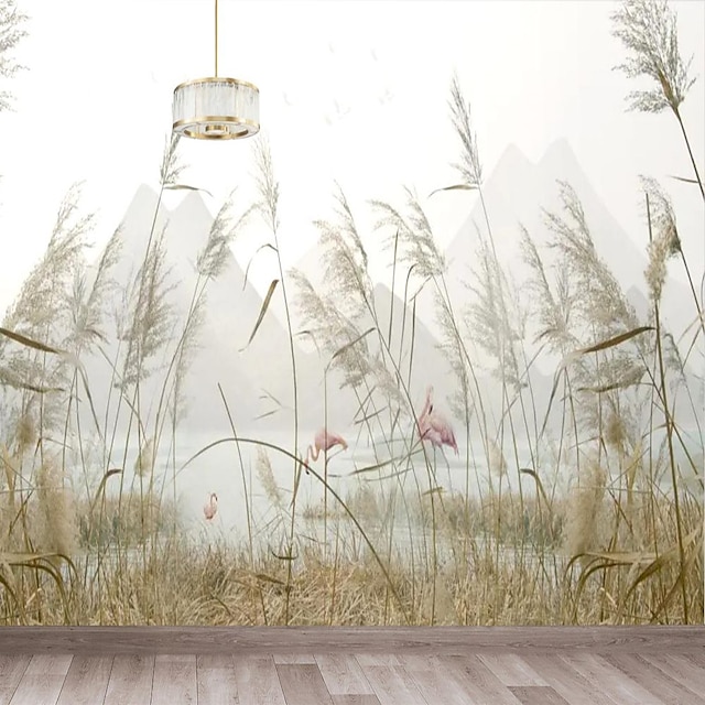 Cool Wallpapers Nature Wallpaper Wall Mural 3D Home Decoration Reeds Wall Covering Canvas Material Self adhesive Wallpaper Mural Wall Cloth Room Wallcovering