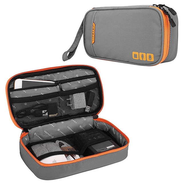  draagbare elektronische accessoires reiskoffer, kabel organizer tas gadget draagtas voor ipad, kabels, stroom, usb flash drive, oplader