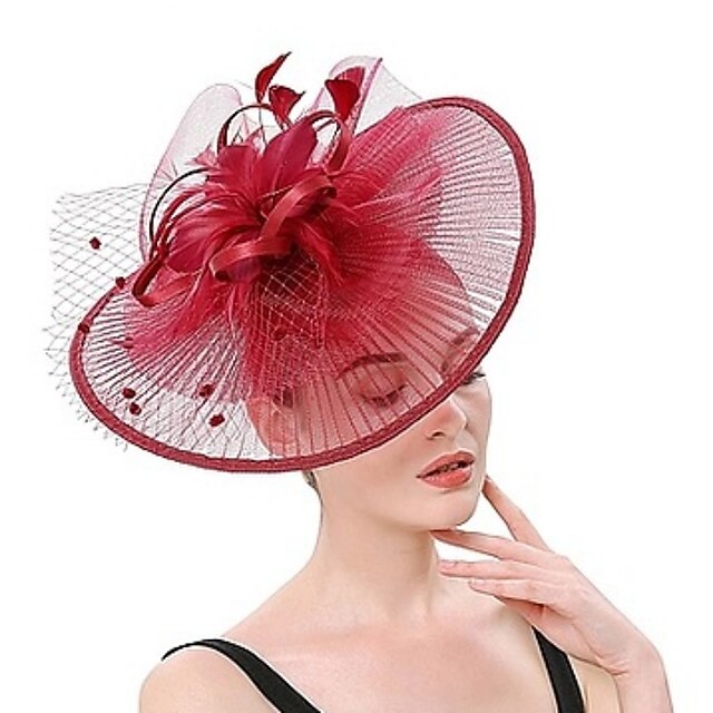 Fascinators Tulle Wedding Tea Party Elegant With Rhinestone Bowknot Headpiece
