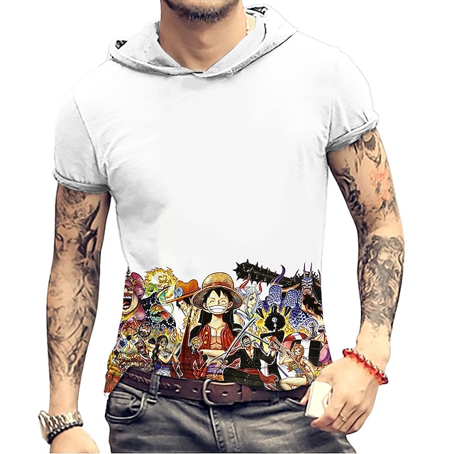  One Piece Обезьяна d Луффи Ророноа Зоро Мультяшная тематика Спортивная одежда Снова в школу! Аниме 3D Харадзюку Графический Назначение Муж. Взрослые Снова в школу! 3D печать