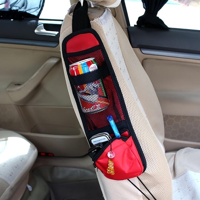  Боковой органайзер для автомобильного сиденья, подвесная сумка для хранения автокресла, телефоны, напитки, держатель для вещей с сетчатым карманом для автомобилей, внедорожник &усилитель; грузовик