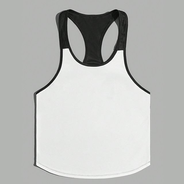  Herren Tank Top Weste Unterhemd Top Schwimmerrücken Ärmellos U-Ausschnitt Sommer Farbblock Mode Täglich Sport Urlaub Sport & Outdoor Ausgehen Weiß Rote Blau Top T-Shirt für Herren