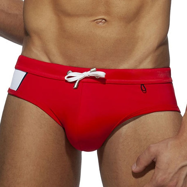  Herr Badkläder Badshorts Shorts Simkort Färgblock Komfort Andningsfunktion Utomhus Dagligen Utekväll Sport Hawaiisk Rubinrött Blå